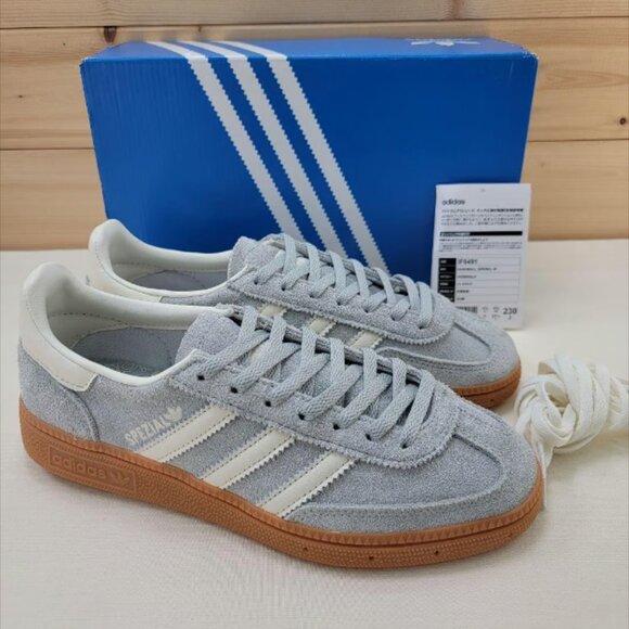 NWT Women's Adidas Handball Shoes Gray White Men's Gum